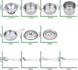 Children’s Stainless Steel Mini Kitchen Toy Set