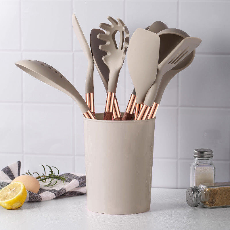 Silicone Kitchenware Set with Storage Holder