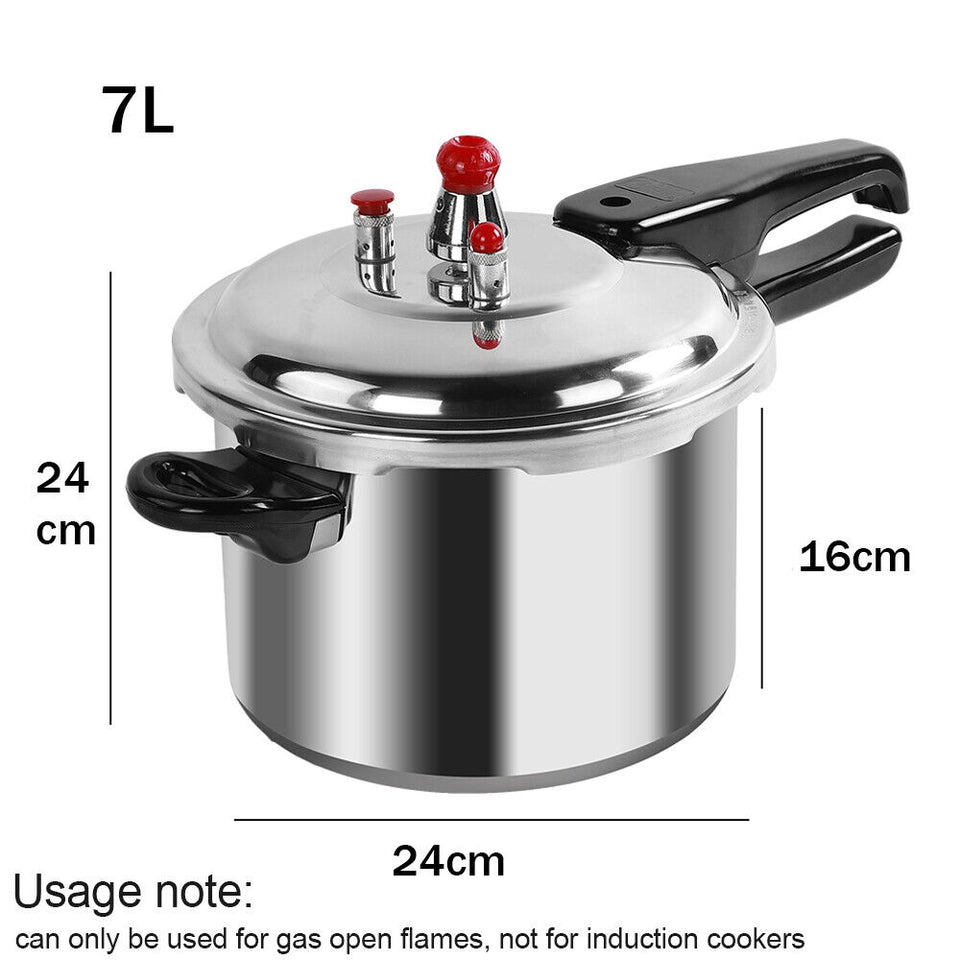 7L Aluminum Pressure Cooker with Dual Handles